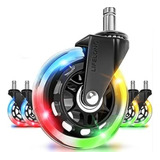 Kit 5 Rodas Para Cadeira De Escritório Pino 11mm Anti Risco