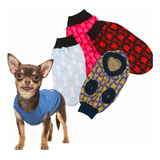 Kit 5 Roupa Pinscher Pet Cachorro Gato Roupinha Pequeno Frio