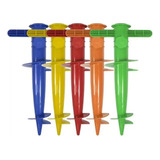 Kit 5 Saca Areia Com Suporte Para Guarda Sol Praia Colors