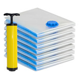 Kit 5 Saco A Vacuo Com Bomba Manual 50x60 Mala Viagem Roupas