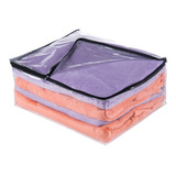 Kit 5 Saco Organizador Multiuso Guarda Roupa Zíper Preto