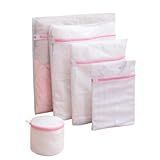 Kit 5 Saco P Lavar Roupas Máquina Delicadas C Zíper Tamanhos P M G GG XG 