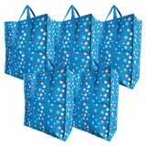 Kit 5 Sacolas Feira Viagem Paraguaia Nylon Reforçada Grande