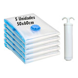 Kit 5 Sacos À Vácuo Organizador De Edredom 50x60cm Bomba