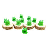 Kit 5 Sapinhos Terrários Mini Jardim Fada Miniatura Sapos