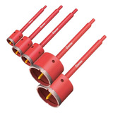 Kit 5 Serra Copo Diamantada 25 50 75 100 150mm Parede Cortag