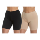 Kit 5 Short Feminino Anágua Segunda Pele Cinta Modeladora