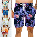 Kit 5 Short Moda Praia Bermuda Tactel Masculino Piscina