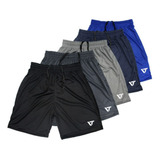 Kit 5 Shorts Calção Futebol Academia Treino Corrida Crossfit