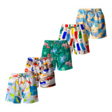 Kit 5 Shorts Infantil Bermudas Juvenil