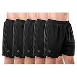 Kit 5 Shorts Masculino Elite Calção Academia Futebol BR Alfa XG Regular Regular Preto 