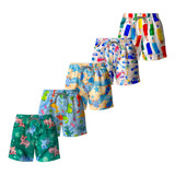 Kit 5 Shorts Praia Infantil Juvenil
