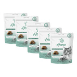 Kit 5 Snacks Hana Healthy Cat Sensations Gatos Adultos 60g