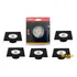 Kit 5 Spot Led Preto Avant Quadrado Luz Amarela 3000k 5w 110v/220v