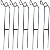 Kit 5 Suporte De Vara Pescaria Barranco Tamanho G 40cm 6mm