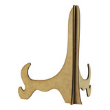 Kit 5 Suportes De Prato Quadro E Azulejo 15cm Em Mdf Cru
