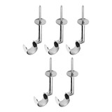 Kit 5 Suportes Teto Para Varão Simples 28mm Em Alumínio