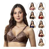 Kit 5 Sutiã Lycra Sem Bojo Alça Regulável Moda Feminina