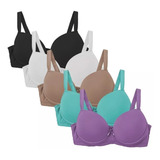 Kit 5 Sutiãs Plus Size Reforçado Cores Lisas Atacado Sigh