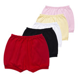 Kit 5 Tapa Fralda Menino Menina Bebê Short Premium Algodão