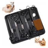 Kit 5 Tesouras Pet Shop Profissionais Banho Tosa 7 Polegadas