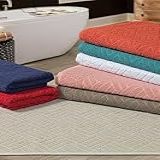 Kit 5 Toalha De Piso Gigante Fio Penteado 100 Algodão Bergamo Variadas