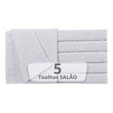Kit 5 Toalha Rosto Branca Salão De Beleza 100 Algodão Palladyon Ideal Para Lavatório Barbearia Pet Shop Barboterapia Manicure Pedicure Grossa Seca Rapido Bem