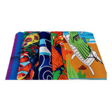 Kit 5 Toalhas De Praia Piscina Verão Macia Grande Estampada