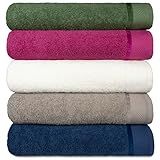 Kit 5 Toalhas Rosto Gigante Glamour 50x80cm - Super Macia -variadas-