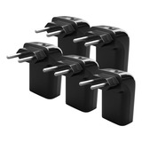 Kit 5 Tomada Dps Iclamper Pocket Fit 2p 10a Bivolt Preto