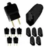 Kit 5 Tomada Fêmea 3 Pinos 10a 20a Y 5 Pino Macho 2p 10a Preto Ms Eletro Eletrônica