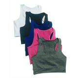 Kit 5 Top Suplex Nadador Academia Fitness Ginástica