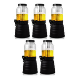 Kit 5 Torre De Chopp Chopeira Cervejeira Vidro 2 2l Preta