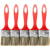 Kit 5 Trincha Simples 500 2 1 2 Polegada Pintura Tigre