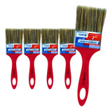 Kit 5 Trincha Simples 500 2 Polegada Pintura Tigre