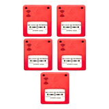Kit 5 Un Acionadores Incêndio Sirene 12v 24v Alarme Manual