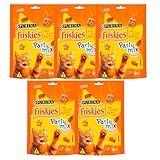 Kit 5 Un Petisco Friskies Party Mix Para Gatos Adultos Sabor Frango 40g