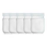 Kit 5 Und Pote Vidro Guardar Leite Materno 200ml