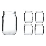 Kit 5 Und Pote Vidro Guardar Leite Materno 200ml
