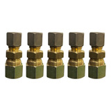Kit 5 União Redutora Porca Anilha Compressão 1 2 X 3 8 Tubo