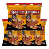 Kit 5 Unidades Petisco Para Cães Bifinho Magnus Carne 60g