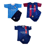 Kit 5 Uniforme Infantil Futebol Camisa E Short Atacado Esc