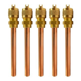 Kit 5 Válvula De Serviço Refrigeração Schrader 1 4 C 100mm