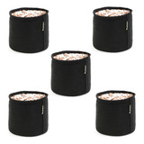 Kit 5 Vasos De Feltro 10 Litros Prime Cultivo Ant estress