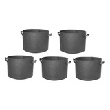 Kit 5 Vasos De Feltros 11 Litros P Solo Grow Cultivo Indoor