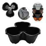 Kit 5 Vasos Empilháveis Modular Jardim Vertical 1 Litro Cor Preto
