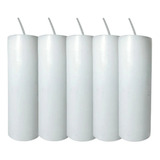 Kit 5 Velas De 7 Dias Votiva Branca Parafina Pura 260g