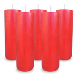 Kit 5 Velas Votivas De 7 Dias Parafina Pura Várias Cores