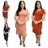 Kit 5 Vestido Evangélica Malha Canelado Liso/estampado