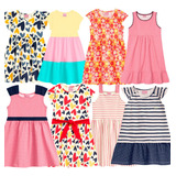 Kit 5 Vestido Infantis Estampado Roupa De Menina 1 A 10 Anos